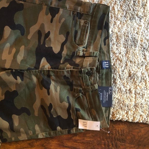 NWT Gap camo midrise skinny jeans size 27 4 - Picture 3 of 3